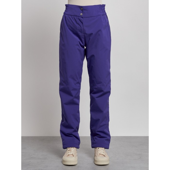 Брюки утеплённые женские, размер 48, цвет фиолетовый