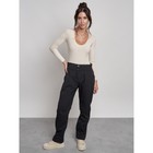 Брюки утеплённые женские, размер 50, цвет чёрный - Фото 13