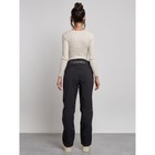 Брюки утеплённые женские, размер 50, цвет чёрный - Фото 4