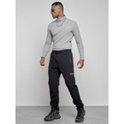 Брюки утеплённые мужские, размер 52, цвет чёрный - Фото 2