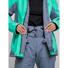 Куртка горнолыжная женская, размер 42, цвет зелёный - Фото 8