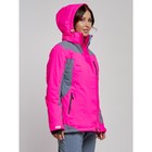 Куртка горнолыжная женская, размер 42, цвет розовый - Фото 3