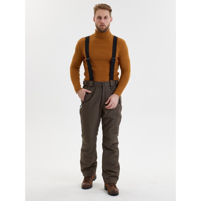 Полукомбинезон горнолыжный утёпленный мужской, размер 50, цвет хаки