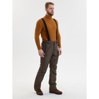 Полукомбинезон горнолыжный утёпленный мужской, размер 50, цвет хаки - Фото 3