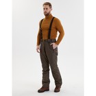 Полукомбинезон горнолыжный утёпленный мужской, размер 52, цвет хаки - Фото 2