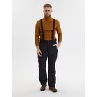 Полукомбинезон горнолыжный утёпленный мужской, размер 52, цвет чёрный - Фото 1