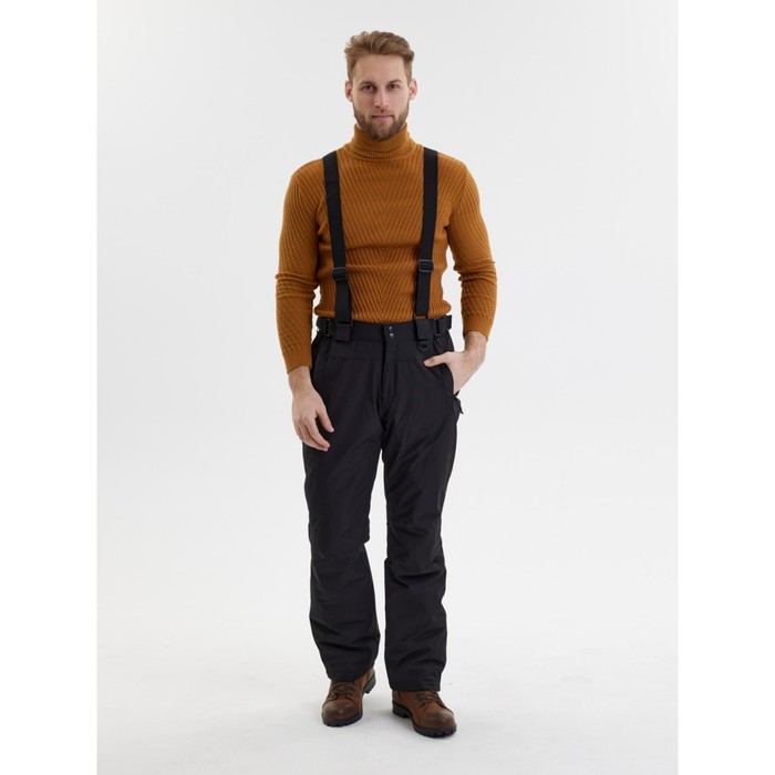 Полукомбинезон горнолыжный утёпленный мужской, размер 56, цвет чёрный