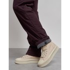 Брюки утеплённые женские, размер 50, цвет тёмно-бордовый - Фото 12