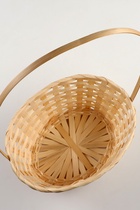 Корзина плетёная для хранения, 30×22×13 см, ручка h=36 см, бамбук, натуральный цвет, Greengo - Фото 5