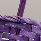 Корзина плетёная, D13 x H9,5/28см, бамбук, светло-фиолетовая - Фото 2