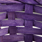 Корзина плетёная, D13 x H9,5/28см, бамбук, светло-фиолетовая - Фото 4