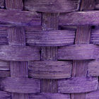 Корзина плетёная, D13 x H9,5/28см, бамбук, светло-фиолетовая - Фото 5
