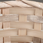 Корзина плетёная, D13 x H9.5/28 см, бамбук, серый - Фото 4