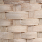 Корзина плетёная, D13 x H9.5/28 см, бамбук, серый - Фото 5