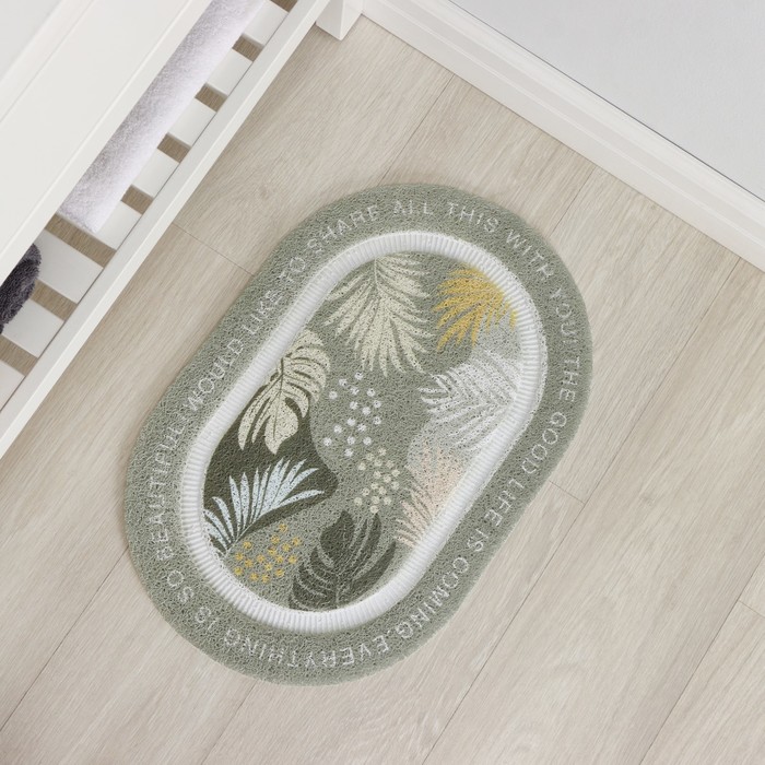 Коврик для ванной LaDо́m, 40×60 см, ПВХ, цвет серый