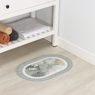 Коврик для дома LaDо́m, овал, 40×60 см, зелёный - Фото 2