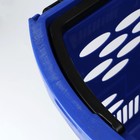 УЦЕНКА Корзина-тележка на 4 колесах пластиковая, 38 л, с двумя пластиковыми ручками, цвет синий - Фото 6