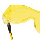 Очки защитные DENZEL 89202, поликарбонатные, увеличенная желтая линза, регулируемые дужки - Фото 4