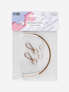 Ручка для сумки «Полукруг», металлическая, с карабинами, 12×9 см, цвет золотой - Фото 6