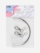 Ручка для сумки «Полукруг», металлическая, с карабинами, 12×9 см, цвет серебряный - Фото 6