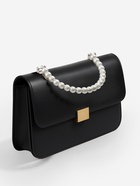 Ручка для сумки, металлическая, жемчужные бусы, на прокол, 12.5×9×1.2 см, цвет белый, серебряный - Фото 5