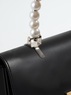 Ручка для сумки, металлическая, жемчужные бусы, на прокол, 12.5×9×1.2 см, цвет белый, серебряный - Фото 6