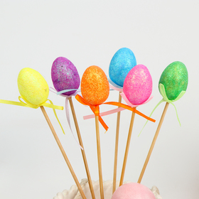 Пасхальный декор, топперы «Яркие краски», 3?14?27 см (комплект 10 шт)