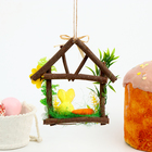 Декоратиная пасхальная подвеска «Зайчик в домике» 4 × 14 × 15,5 см - Фото 2
