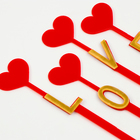 Топпер для торта «Любовь», набор 4 шт. - Фото 2