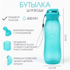 Бутылка для воды, 600 мл, 23×6.6 см, голубая - Фото 1
