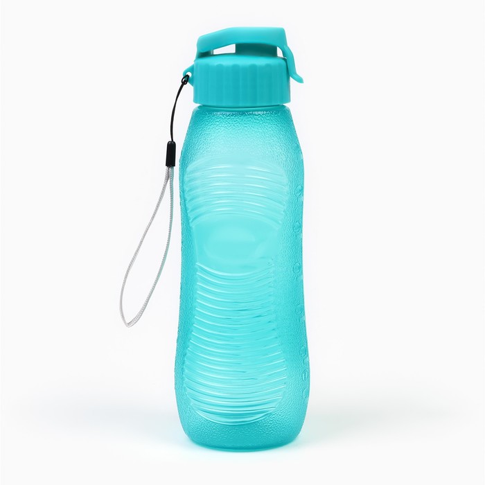 Бутылка для воды, 600 мл, 23 х 6.6 см, голубая