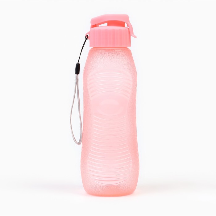 Бутылка для воды, 600 мл, 6.6 х 23 см, розовая - Фото 1