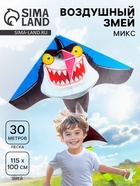 Воздушный змей «Акула», с леской, МИКС - Фото 1