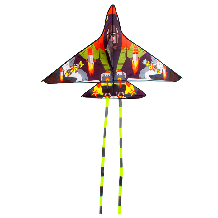 Воздушный змей «Истребитель», цвета МИКС - фото 1906576991