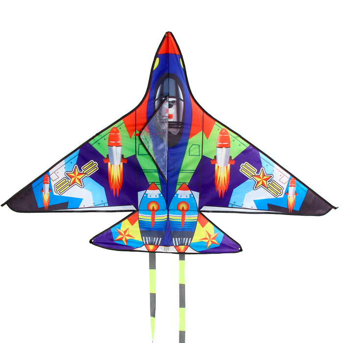 Воздушный змей «Истребитель», цвета МИКС