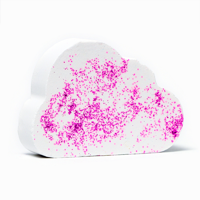 Бомбочка для ванны "Облако", бело-розовая, радужная, 150 г - Фото 1