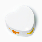 Бомбочка для ванны "Сердце" белая, радужная, 150 г - фото 3163157