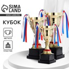 Кубок 185В, наградная фигура, золото, триколор, подставка пластик, 26×16×8.5 см - Фото 1