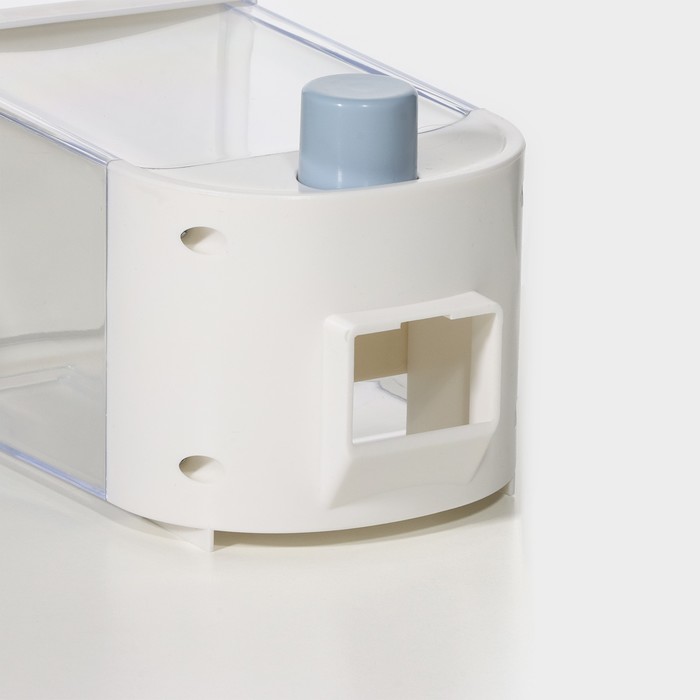 Контейнер-дозатор для хранения сыпучих 11,8х9,5х19см, 1 л, на 1 кг, цвет белый