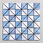 Панель самоклеящаяся 30*30см мягкая, треугольники синие - фото 12058565