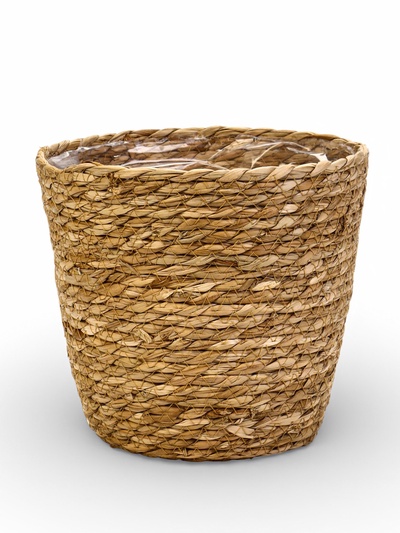 Декоративное кашпо для цветов «Клаус», 21×21×20 см, деревянное, бежевое