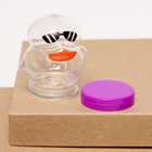 Банка для хранения «Уточка», с крышкой, пластиковая ёмкость, основа для творчества и декора, размер — 5.5×5×4.5 см, цвета МИКС - Фото 2