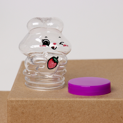 Банка для хранения «Зайка», с крышкой, пластиковая ёмкость, основа для творчества и декора, размер — 6×4×4 см, цвета МИКС