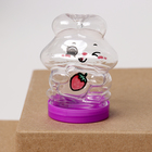 Банка для хранения «Зайка», с крышкой, пластиковая ёмкость, основа для творчества и декора, размер — 6×4×4 см, цвета МИКС - Фото 2