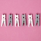 Набор прищепок для декора «Классика», 50 шт., 1 шт. — 2.5 см, серый и белый цвет - Фото 3