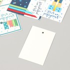 Бирка картон "С днем Рождения. Аппликация" набор 10 шт (5 видов) 4х6 см - Фото 4