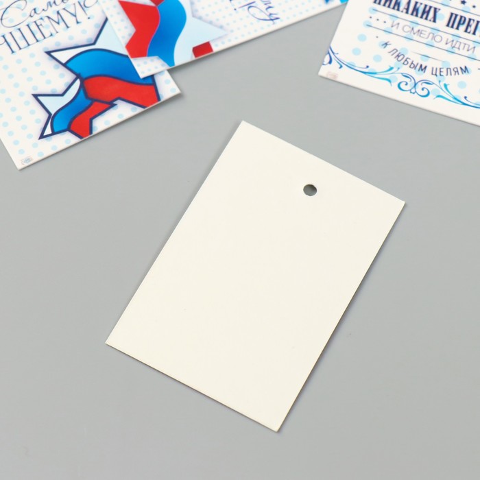 Бирка картон "Пожелания. Триколор" набор 10 шт (5 видов) 4х6 см - фото 1894818668
