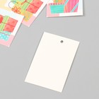 Бирка картон "Подарки. Цветные" набор 10 шт (5 видов) 4х6 см - Фото 4