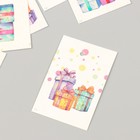 Бирка картон "Подарки. Акварель" набор 10 шт (5 видов) 4х6 см - Фото 3