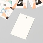Бирка картон "Ручная работа. Подарки" набор 10 шт (5 видов) 4х6 см - Фото 4